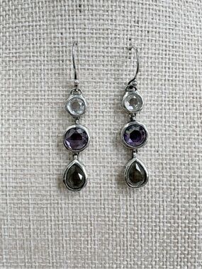 Silpada Sterling Silver "PLUM PRETTY" Dangle Earrings, W2283, RETIRED